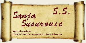 Sanja Susurović vizit kartica